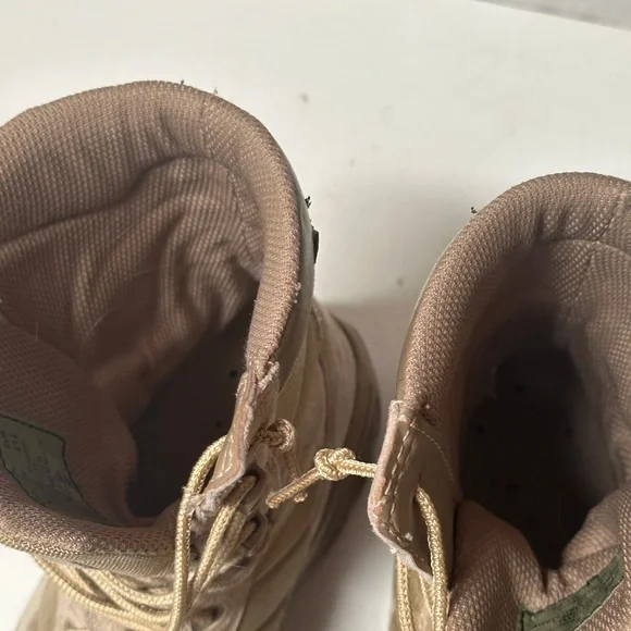 Military Mens Tan Brown Outdoors Work Boots - Picture 9 of 16